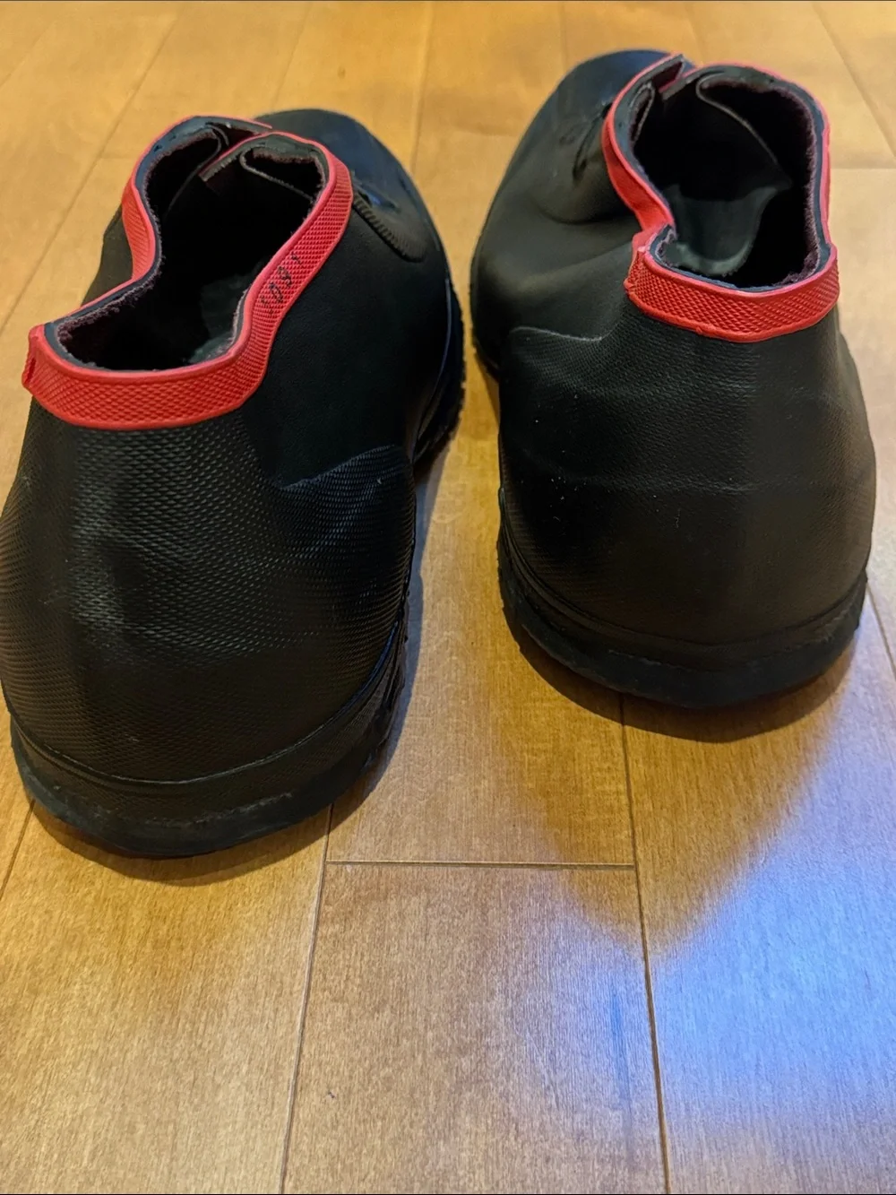 Ranger by Honeywell Black Waterproof Slip-On Shoes with Red Trim in 12